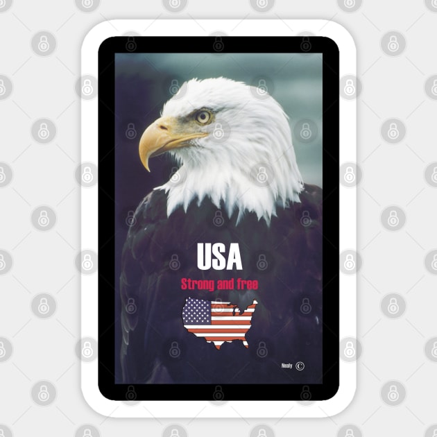 USA Strong and Free Sticker by Canadaman99